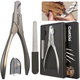 Cattio Dog Nail Clippers - All Steel Material, Built-in Spring,Heavy Duty Dog Nail Trimmer Full Metal Razor Sharp Professional for All Dogs Cats with Thick Toena,Dog Nail Trimmers