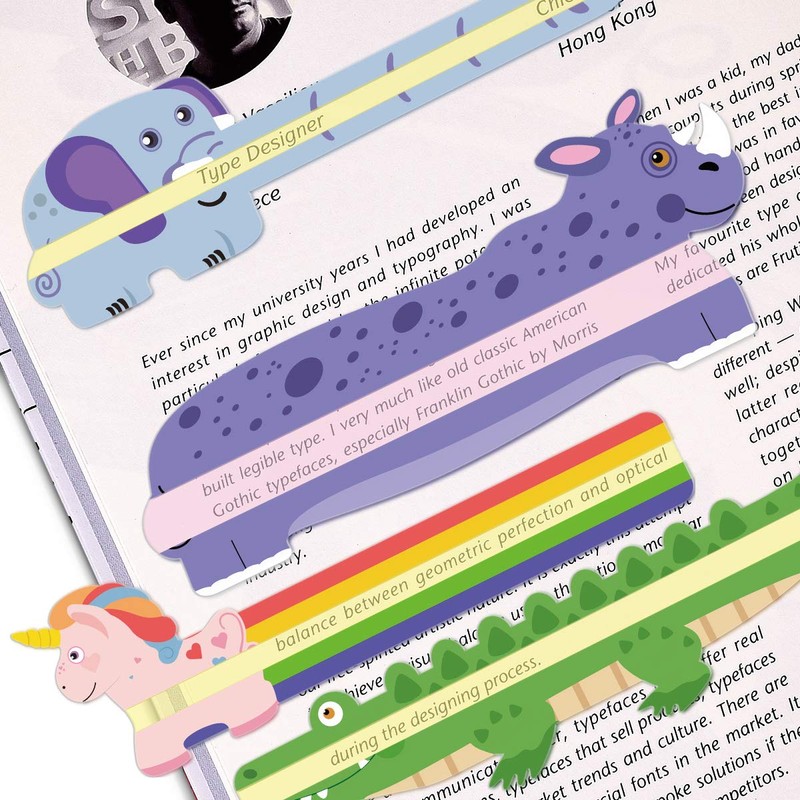 Guided Reading Strips, Animal Highlight Bookmarks Help with Reduce Visual