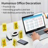 12 Pack Funny Sticky Note Holder Clips,Caution Overstimulated Desk Sign