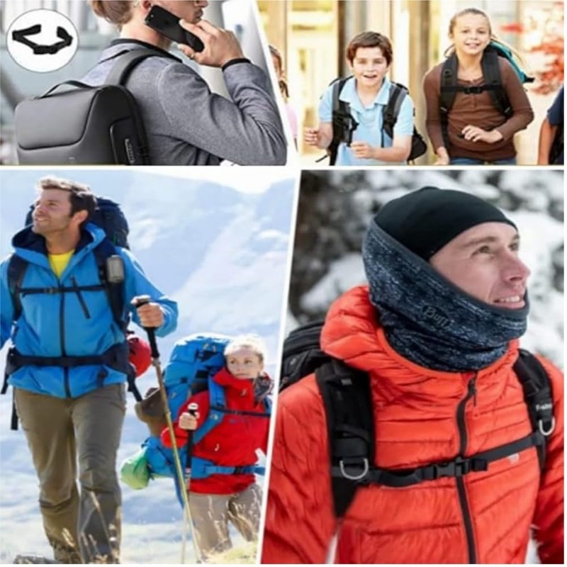 Goxfaca 2 Pack Backpack Chest Straps, Heavy Duty Adjustable Backpack