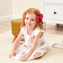 Baby Hair Accessory Set: 6 Piece Mouse Ear Bows and Clips for Girls, Women - Birthday, Party, or Everyday Wear