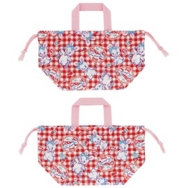 Skater KB7-A Children's Bento Bag, Drawstring Lunch Bag, Made in Japan, Swimmer, Libunny
