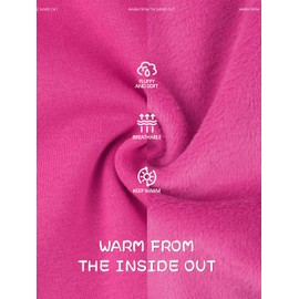 Kiiavoro Girls Fleece Lined Leggings Cotton Kids Winter Warm Leggings Thick Thermal Tights Pants 3 Pack, Black, Rose Red, Pink 8-10Y