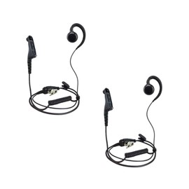 [2-Pack] ProMaxPower C-Shape Swivel Ear Hanger Earpiece for Motorola Two-Way Radios XPR6550 XPR7550e XPR7580e XiR-P8200 DP3401 MTP850