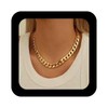 Enautoabs Punk Curb Chain Choker Necklace Gold Plated Chunky Chain