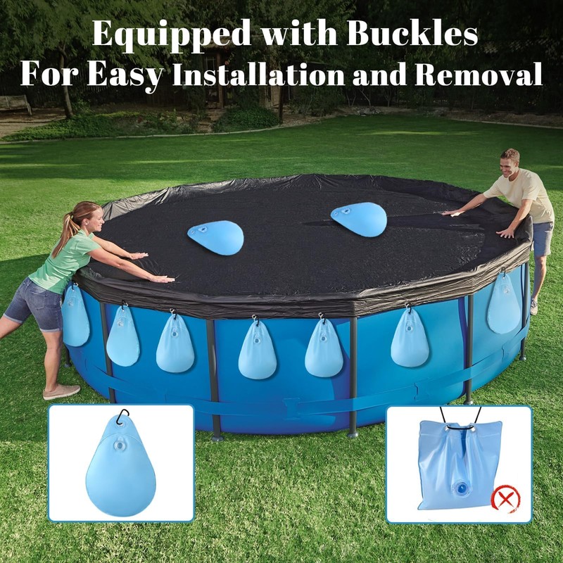 Pool Cover Weights Water Bag, Pack of 8 Thickened Pool