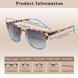 Dolarosey Bifocal Reading Sunglasses 4 Pairs Fashion Reader With Spring Hinge UV400 Protection For Women Men(1.75)