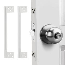 MOSECYOU Outswing Door Latch Guard Plates, Latch Shield, Protector Cover to Block Access to The Door Lock/Deadbolt Latch (7 in. - 2pack)