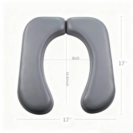 Universal Waterproof Leather Toilet Seat Cushion, Raised Padded Design, Soft Comfort Chair Accessory with Mounting Hardware
