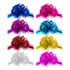 Lecute 100 Moños Metalico Liston Envolver Cumpleaños Fiesta Sorpres