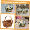 Hohopeti Mini Picnic Basket Tiny Basket with Small Handle for