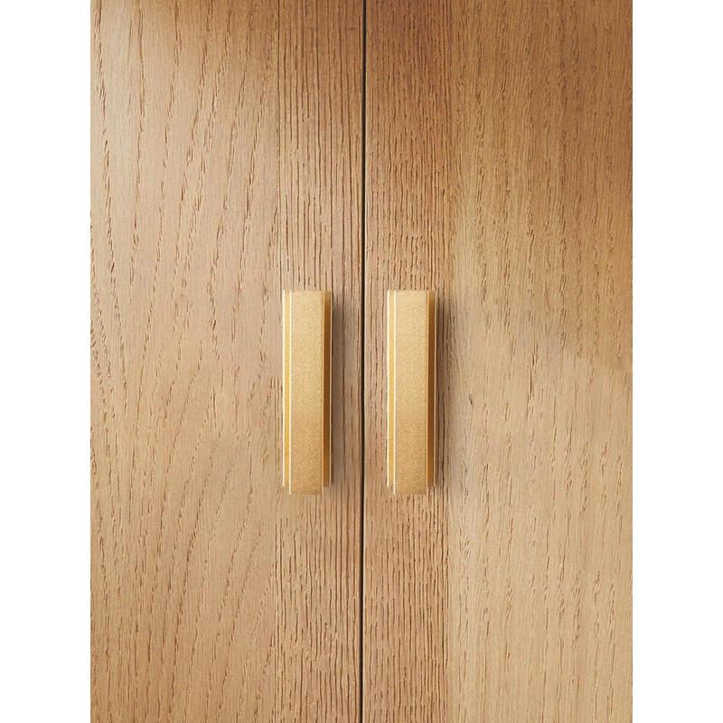 JIASENBAO 5 Pack Self- Adhesive Gold Cabinet Pulls 3-9/16" Length