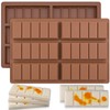 Wax Melt Molds Silicone,Rectangle Silicone Wax Melt Chocolate Bar Mold