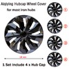 Hubcaps Wheel Cover Replacement R16 Size Hub Cap Universal-Fit Steel