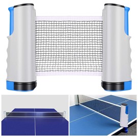 Tencoz Ping Pong Net, Retractable Table Tennis Nets for Table, Replacement Ping Pong Accessory Portable Adjustable for Any Table, Indoor Outdoor Ping Pang Game, 170 x 14.5CM, Grey