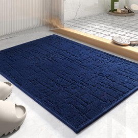 AMOAMI-Bath Mat-Super Absorbent Quick Dry Bathroom Floor Mats-Rubber Backing Washable Bath Mats for Bathroom Thin Bahtroom Rugs Fit Under Door-Bath Rug for in Fornt of Sink,Bathtub,Shower Room