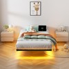 HAVONIZD Floating Bed Frame Twin with LED Lights and Charging