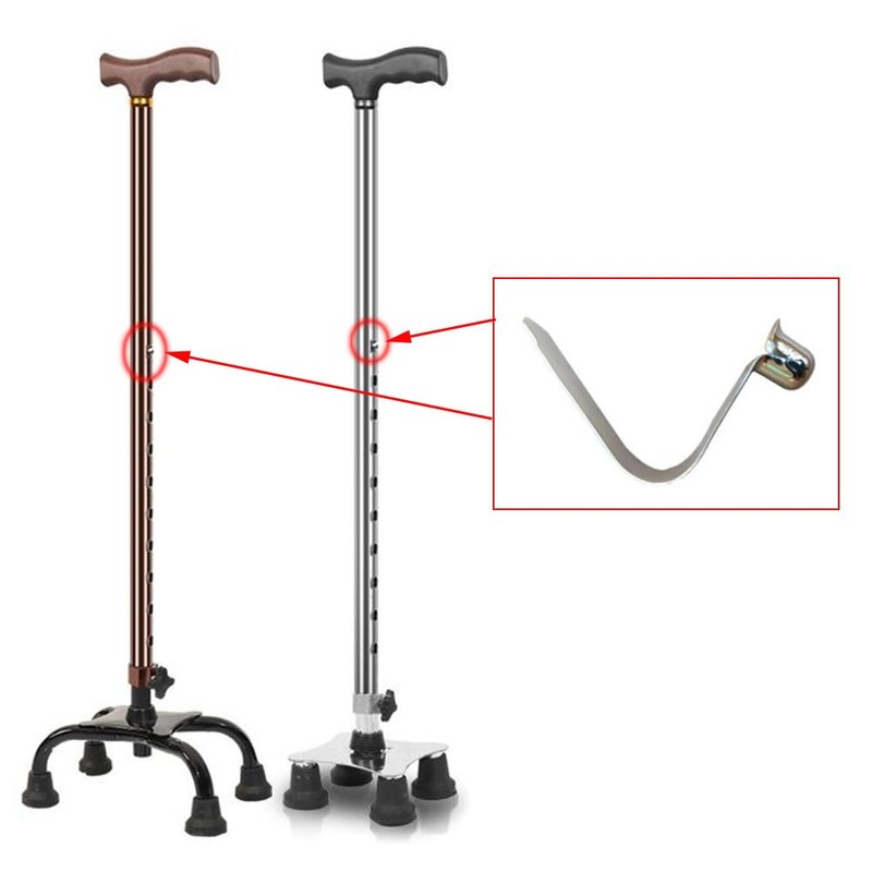 DeaHea 10 Pack Folding Walker Height Adjustable Clips Pole Push