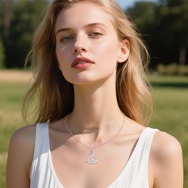 JERWLI Goat Necklace 925 Sterling Sliver Friendship Pendant Necklaces Goat Jewelry Gifts for Women