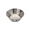 Braisogona Bella Round Bread Basket, Stainless Steel Silver, 30 x