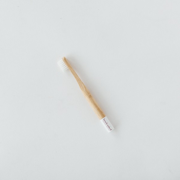 Brush Naked Bamboo Toothbrush, Kids Soft (White)