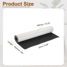 uxcell Felt Strips with Adhesive Backing, 15-3/4" x 60" x 0.08" Anti Scratch Furniture Felt Tapes Self-Stick Pads for Protecting Hardwood Floor, Black