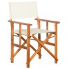 Solid Acacia Wood Director Chair in Brown and Cream 100%