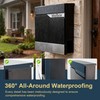 Modern Black Mailbox Wall Mount for Outside, Large Locking Security