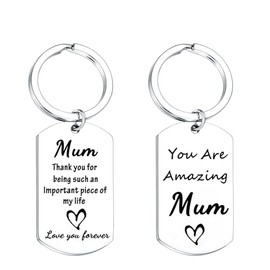 Nfyxcaz Mum Gifts from Son Daughter Mum Keychain Mother’s Day Gifts Mother Keyring Christmas Birthday Gifts for Mum