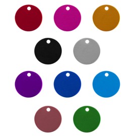 Framendino, 10 Pack Colorful Pet ID Tag Round Double Sided Anodized Aluminum Stamping Blanks Discs Dog Cat Pet Name Phone Number ID Tag Charm