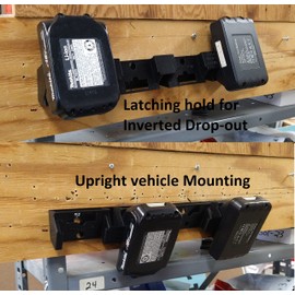 Made by Mitchell MK18xxB 4-Slot Battery Rack for Makita 18V LXT. Latching Storage Rack 18V BL1830B … BL1860B, (Black) USA PN MK18x4-WR-K
