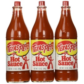 Texas Pete Original Hot Sauce, 12 oz (3 Glass Bottles)