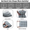 Blytieor 3 Piece Wicker Chair Cushion Set, 1 Loveseat Wicker