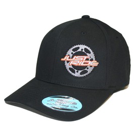 JUST RIDE Sprocket Hat Cap Moto Bike (S/M, NEON Orange)