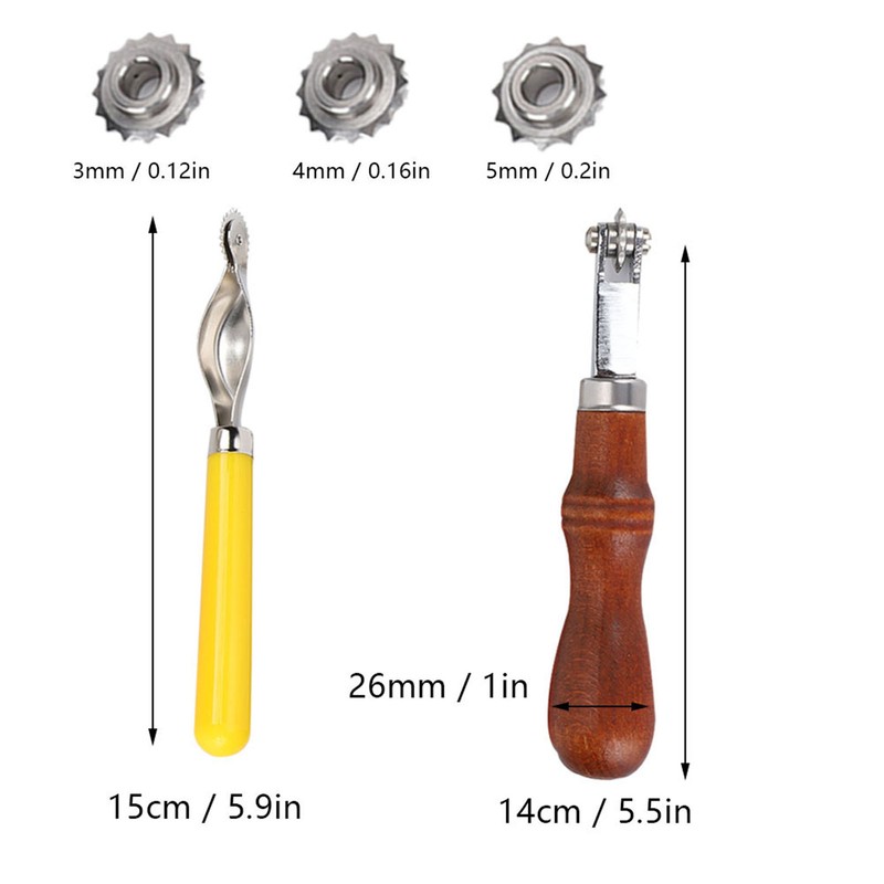 5Pcs Leather OverStitch Marking Wheel Handcrafted Scribe Point Make Tool