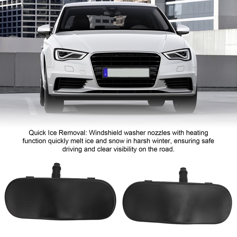 2 Pcs Windscreen Heated Spray Nozzle Jet 4GD955987 Front Washwater