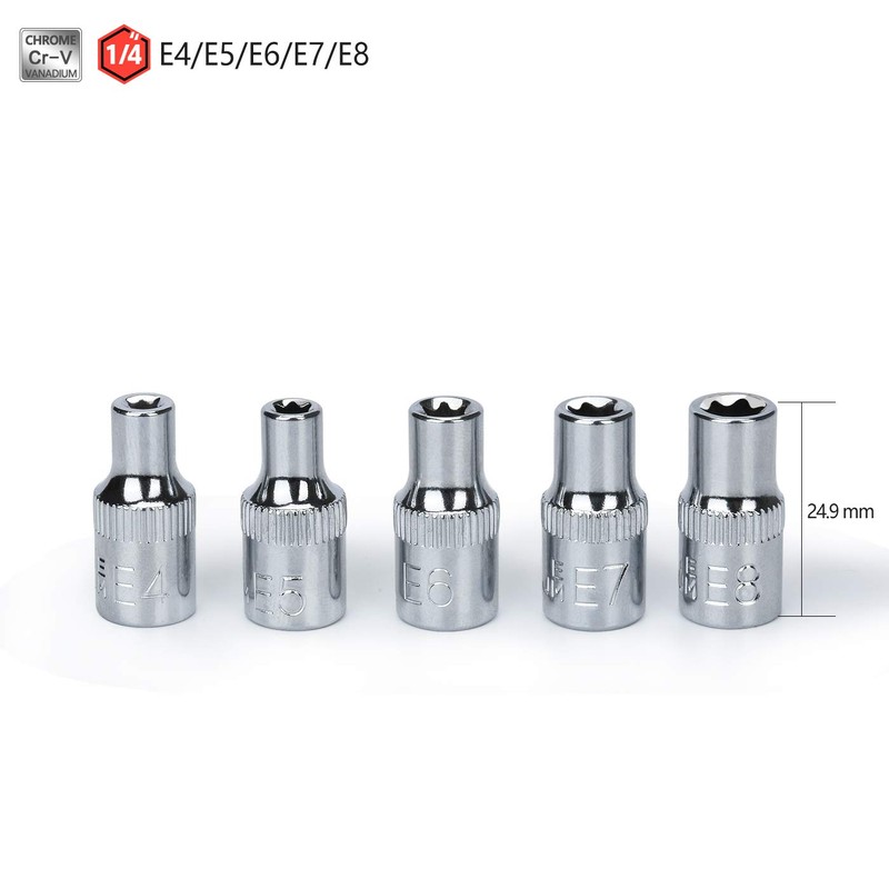 oumuik 14 Piece E Star Torx Socket Set E4-E24 on