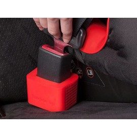 MuStone Schnalle Halter für Auto Sicherheitsgurt, Silikon Auto Sicherheitsgurt Schnalle Booster für einfachen Zugang zu Sicherheitsgurt (Schwarz)