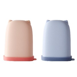 2Pack Cute Travel Soap Box Case, Leak Proof Portable Soap Container Holder with Silicone Lid Cover for Traveling Camping Outdoor