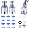 LOMUG Tap Filter, 360° Water Filter Tap with 6 Pieces