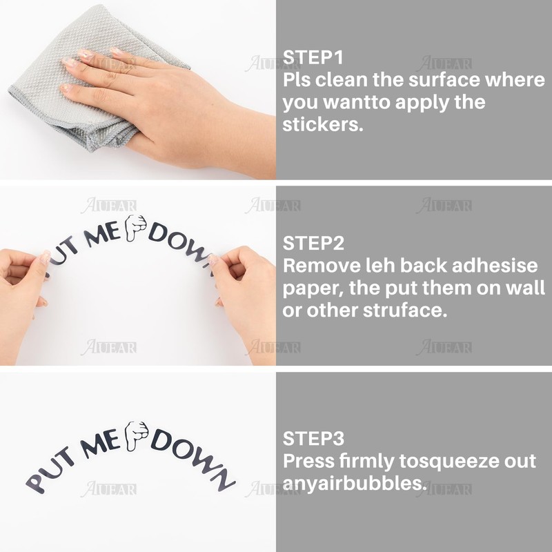 AUEAR, Funny Bathroom Toilet Seat Sticker Decal Reminder Decoration for