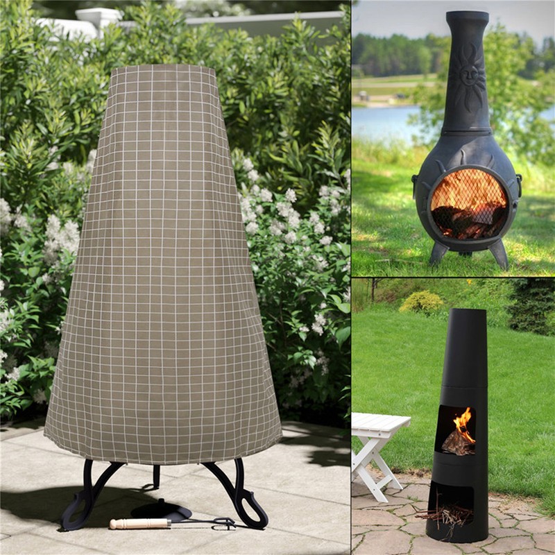 Chiminea Covers Waterproof Dust Prevention 210D Oxford Cloth Patio Chiminea