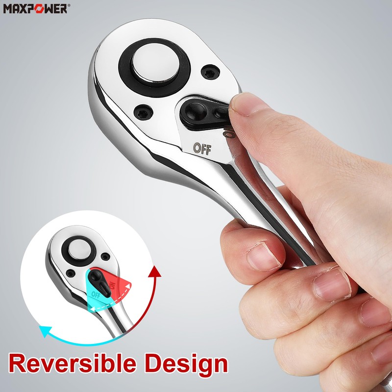 MAXPOWER 1/2-Inch Drive Extendable Ratchet Wrench, 1/2 Inch Drive Ratchet
