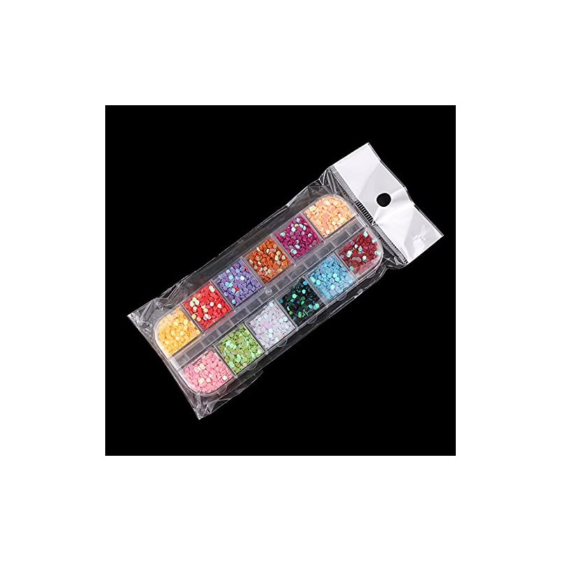 12 Colours Mixed Colourful Ultra-Shiny Ultra Slim Nail Patches