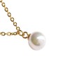 LuckyLy Collar de Mujer con Perla, Cadena de Acero Inoxidable