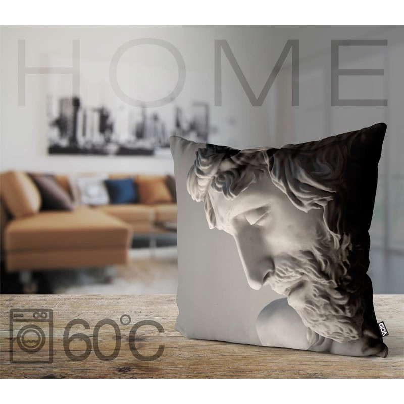 VOID Jesus Statue Antique Cushion Cover Polyester Waterproof Outdoor Indoor