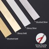 Coengwui Peel and Stick Metal Molding Trim, Self-Adhesive Stainless Steel