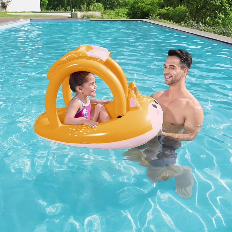 Bestway Friendly Fox Children's Inflatable Boat with Sun Protection Canopy