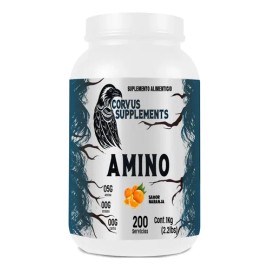Aminoácidos 1kg Corvus Suplemento Alimenticio Polvo 200serv                                                                                           