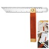 VOANZO 9Inch Adjustable Carpentry Square Bevel Gauge Wooden Sliding T